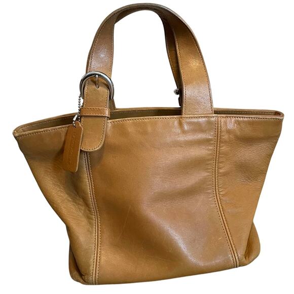 Vintage Coach Soho Waverly Bag #4133 Small Tote Bag Buckskin Leather Tan EUC - Picture 3 of 12